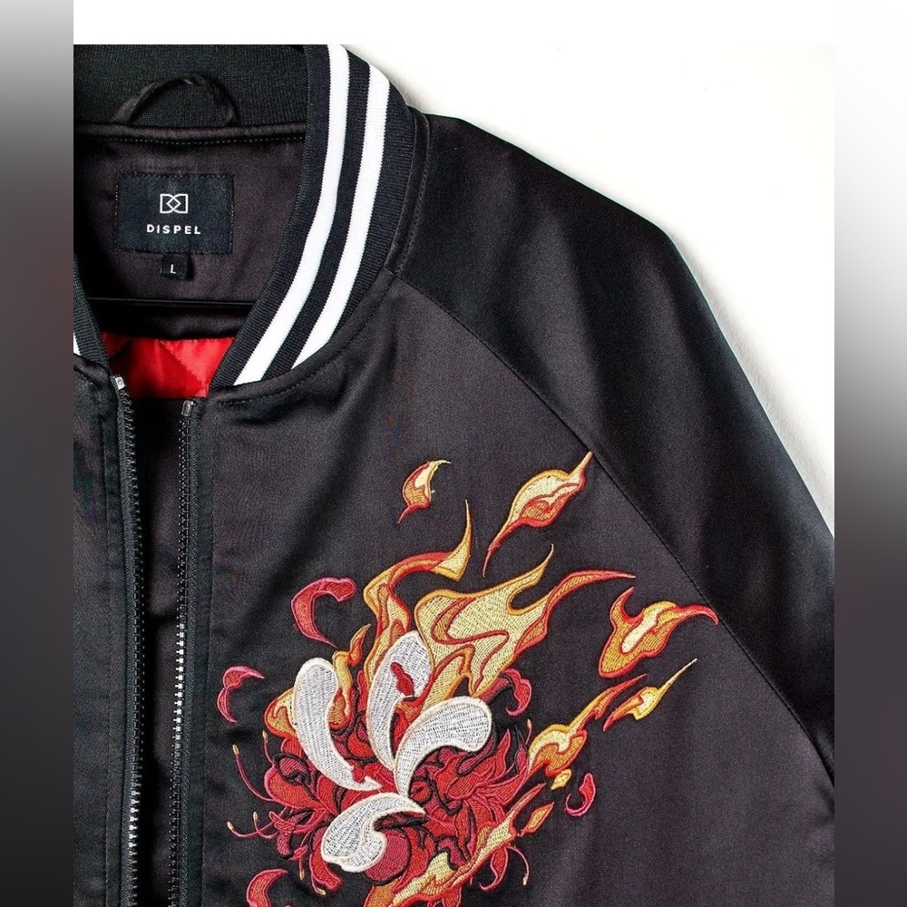 Dispel Red Dragon Sukajan Bomber Jacket Size S Unisex NWT - Picture 9 of 16